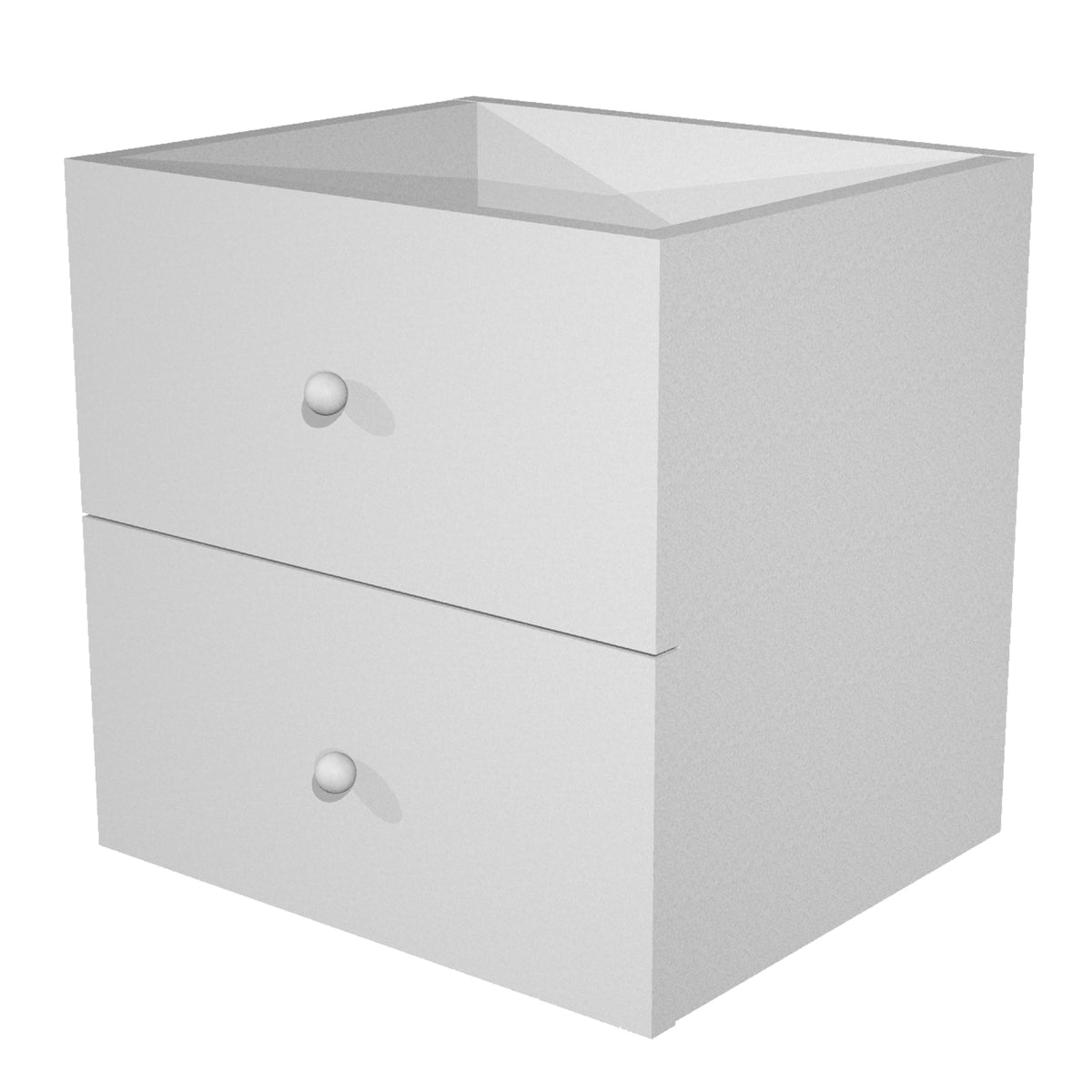 artexport-cassettiera-2cass-grigio-alluminio-libreria-rainbow