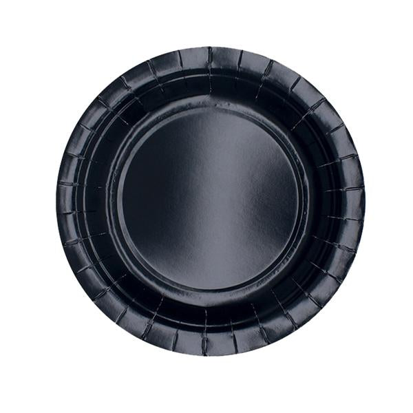 big-party-25-piatti-piani-d18cm-ecocolor-biodegradabile-nero