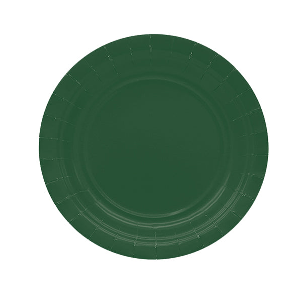 big-party-25-piatti-piani-d18cm-ecocolor-biodegradabile-verde-bosco