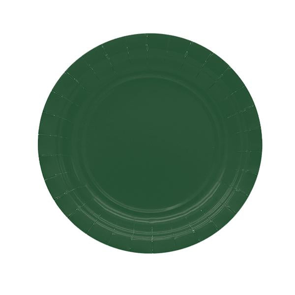 big-party-25-piatti-piani-d18cm-ecocolor-biodegradabile-verde-bosco