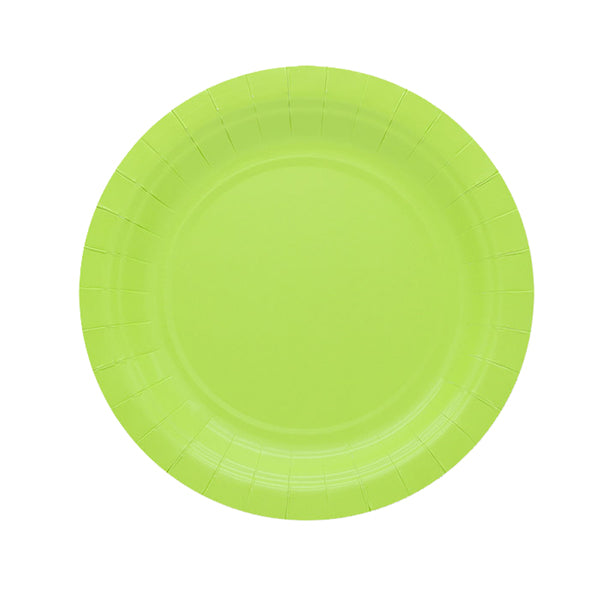 big-party-25-piatti-piani-d18cm-ecocolor-biodegradabile-verde-mela