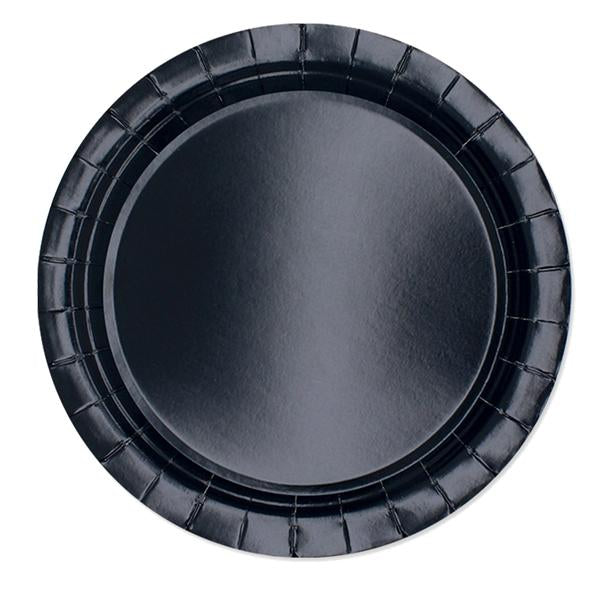 big-party-25-piatti-piani-d24cm-ecocolor-biodegradabile-nero