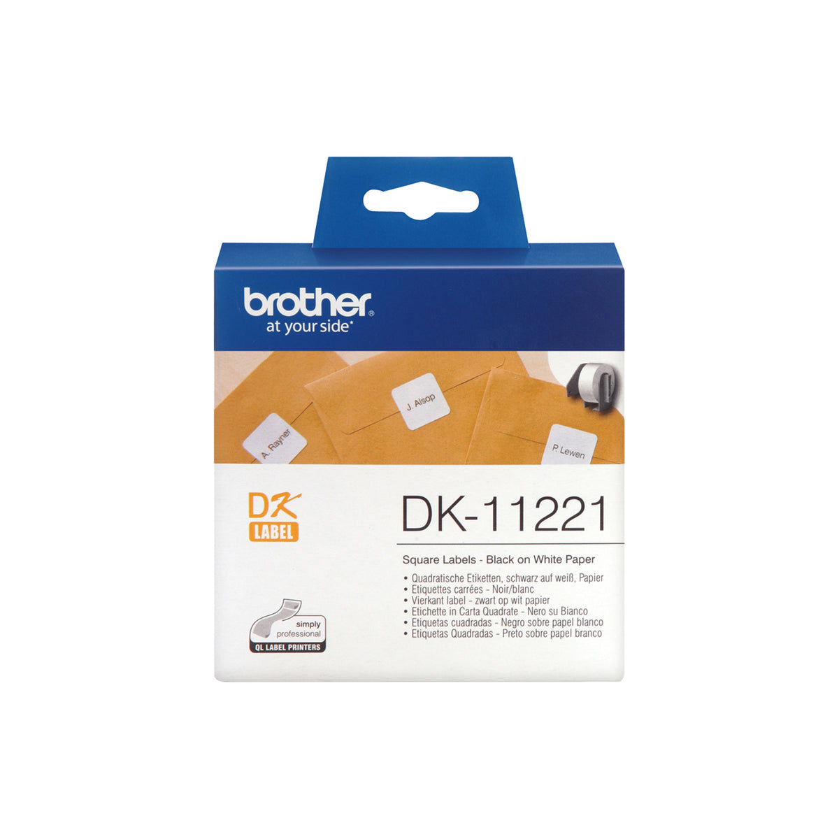 brother-rotolo-1000-etichette-quadrate-23x23mm-nero-bianco-carta