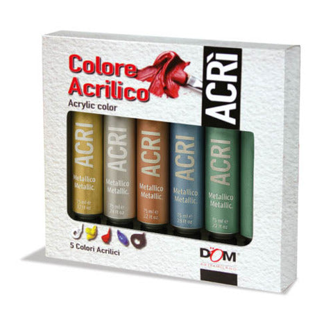 dom-colore-acrilico-tubetto-100-ml-conf-5-pezzi-colori-metallizzati-11535-a5m