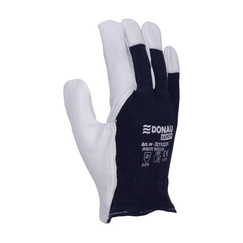 donau-safety-guanti-lavoro-pelle-capra-polsino-elastico-bianco-blu-navy-conf-12-pz-tg-10-xl-