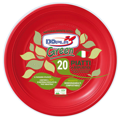 dopla-green-piatti-piani-biodegradabili-compostabili-diametro-220-mm-colore-rosso-conf-20-pz-40037