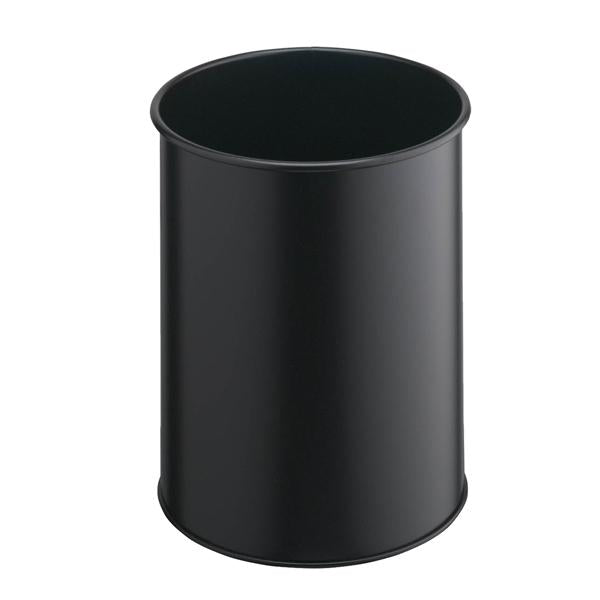 durable-cestino-gettacarte-tondo-metallo-nero-15l