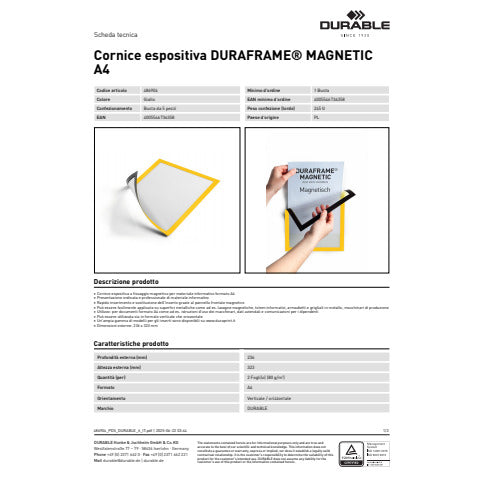 durable-cornice-espositiva-duraframe-magnetic-formato-a4-conf-5-pz-giallo-4869-04