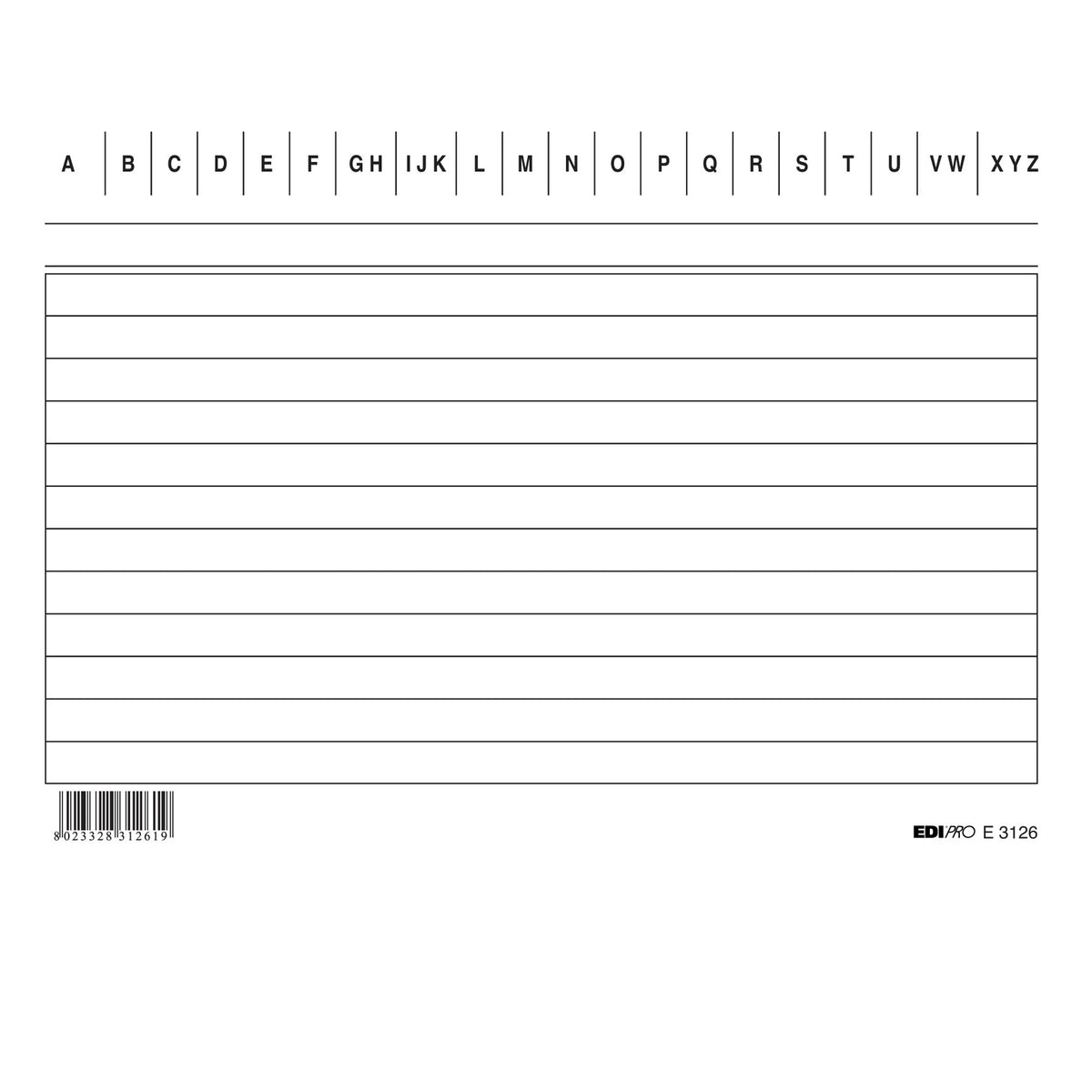 edipro-100-schede-rigate-orizzontale-10-5x15cm-e3126bl
