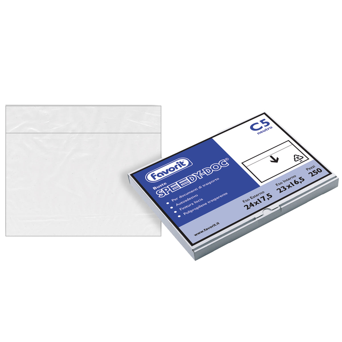 favorit-250-buste-adesive-speedy-doc-c5-230x165mm