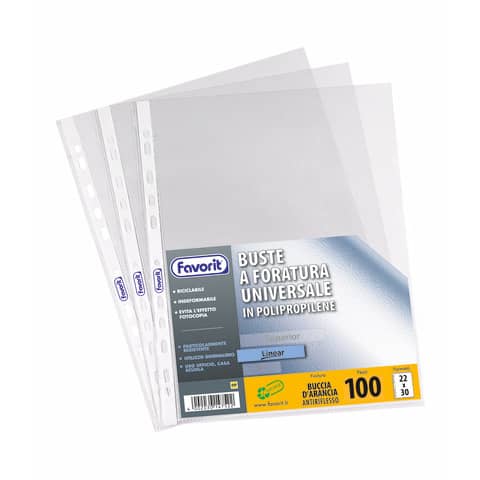 favorit-buste-trasp-foratura-universale-buccia-darancia-linear-22x30-cm-conf-100-100460043