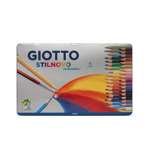 giotto-matite-acquarellabili-stilnovo-acquarell-assortiti-scatola-metallo-36-f256400