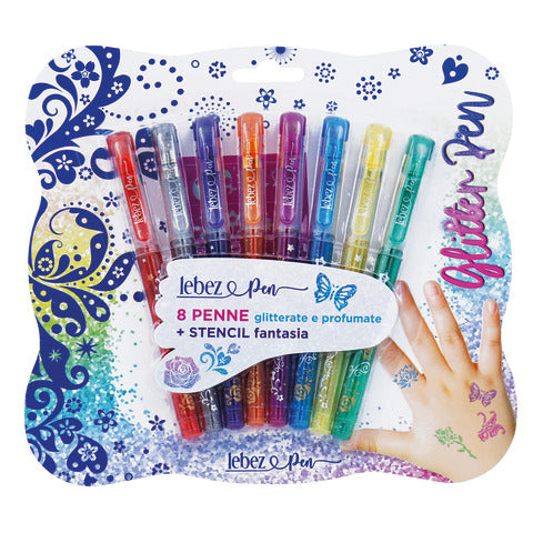 lebez-penna-gel-glitter-cappuccio-inchiostro-profumato-stencil-conf-6-colori-assortiti-5340
