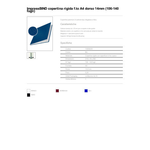 leitz-10-copertine-rigide-impressbind-14mm-blu-finitura-lino