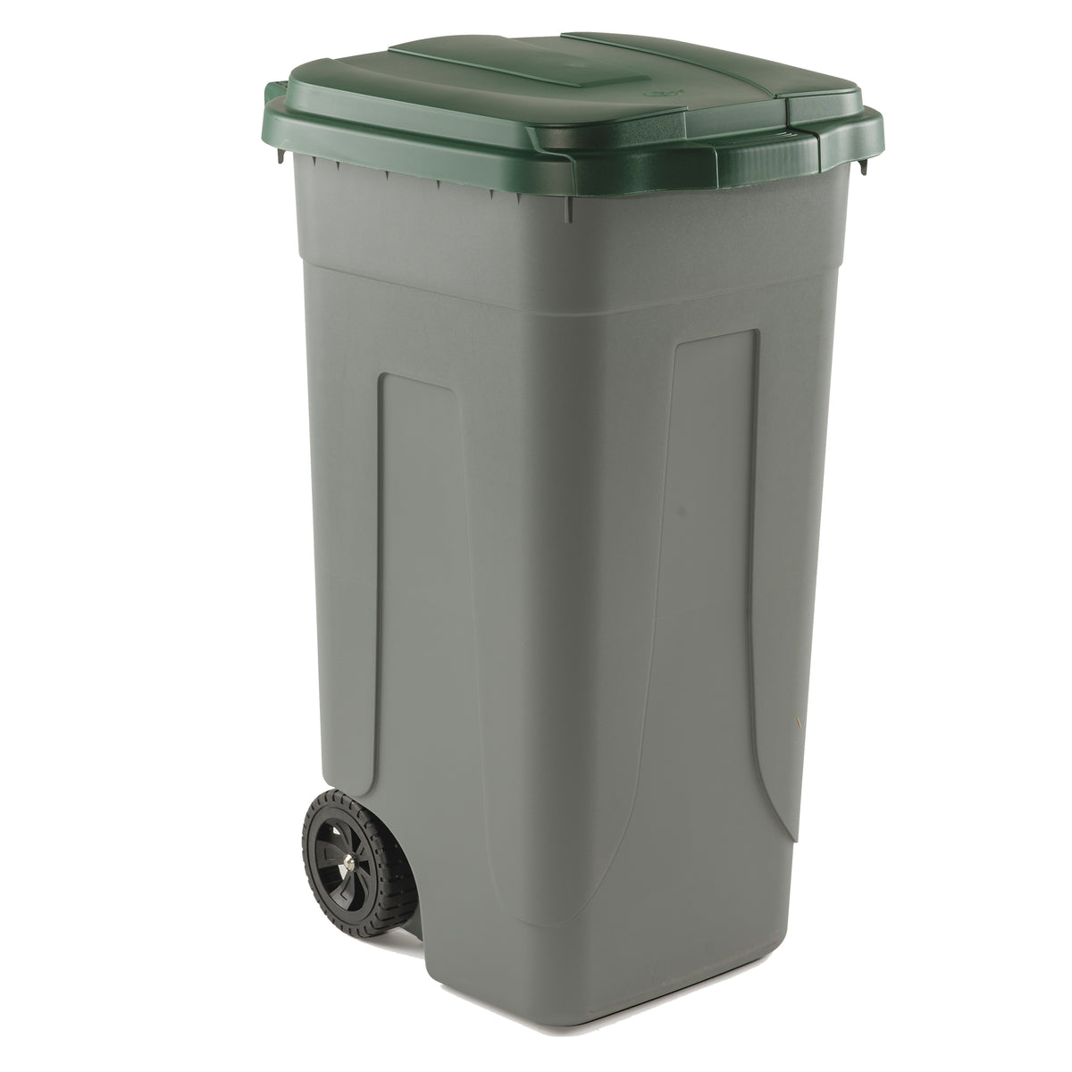 mobilplastic-bidone-mobile-cento-100lt-grigio-c-coperchio-verde-raccolta-differenziata