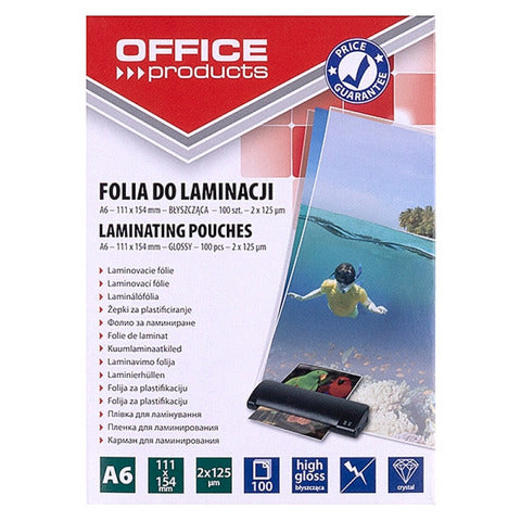 office-products-pouches-plastificatrici-2x125-m-finitura-lucida-a6-conf-100-pz-20325035-90