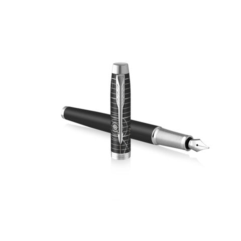 parker-penna-stilografica-im-legacy-of-flight-nera-cromata-punta-m-pennino-acciaio-inox-inchiostro-blu