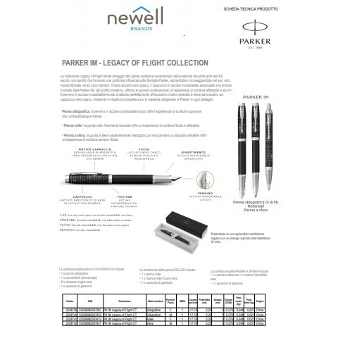 parker-penna-stilografica-im-legacy-of-flight-nera-cromata-punta-m-pennino-acciaio-inox-inchiostro-blu