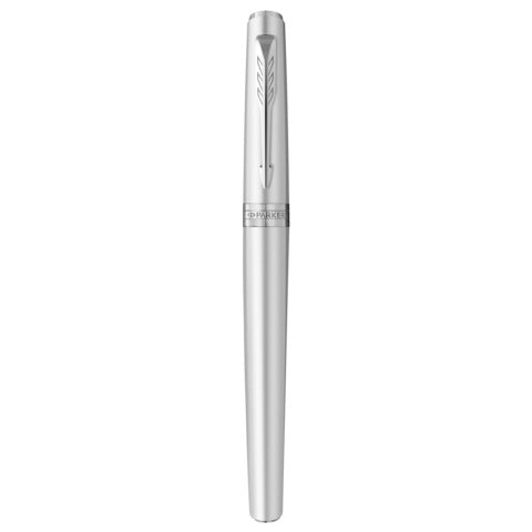 parker-penna-stilografica-meridian-cromata-finiture-cromate-pennino-medio-inchiostro-blu-confezione