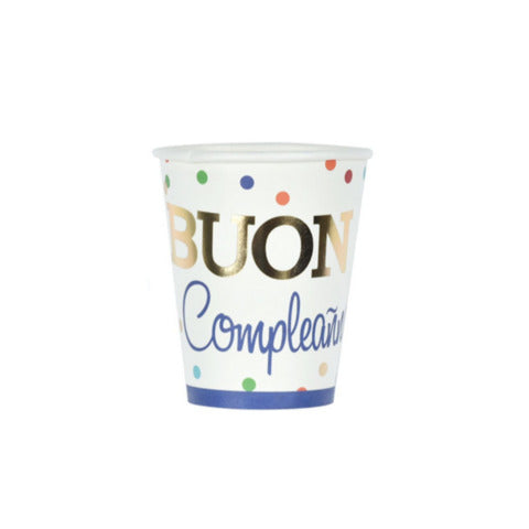 party-go-bicchieri-carta-buon-compleanno-pois-colorati-27-ml-conf-6-pz-ai0336