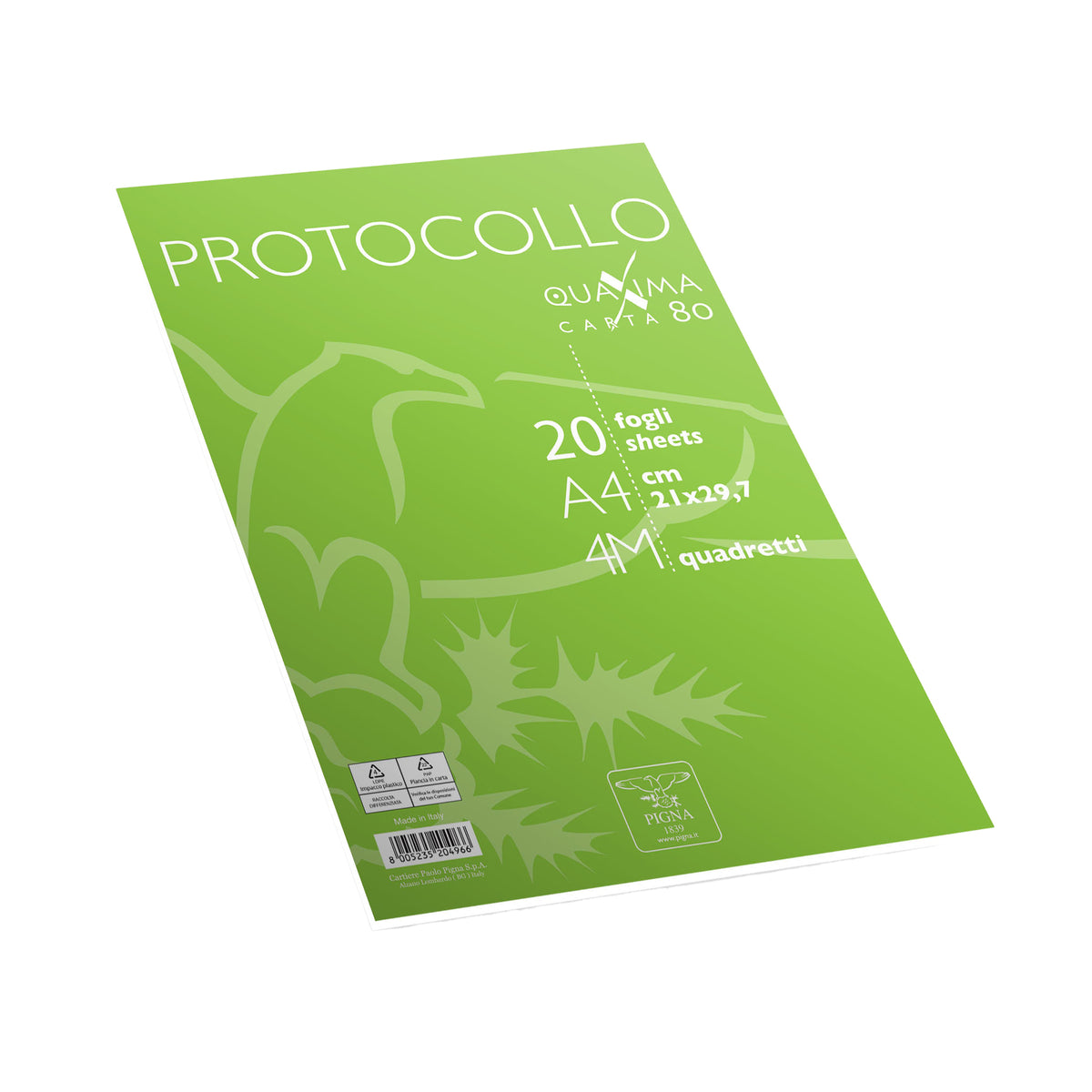 pigna-fogli-protocollo-a4-4mm-20fg-80gr