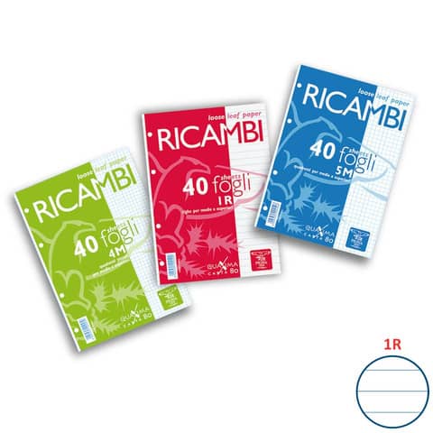 pigna-ricambi-forati-a5-1rigo-80gr-quaxima-40fg-80gr