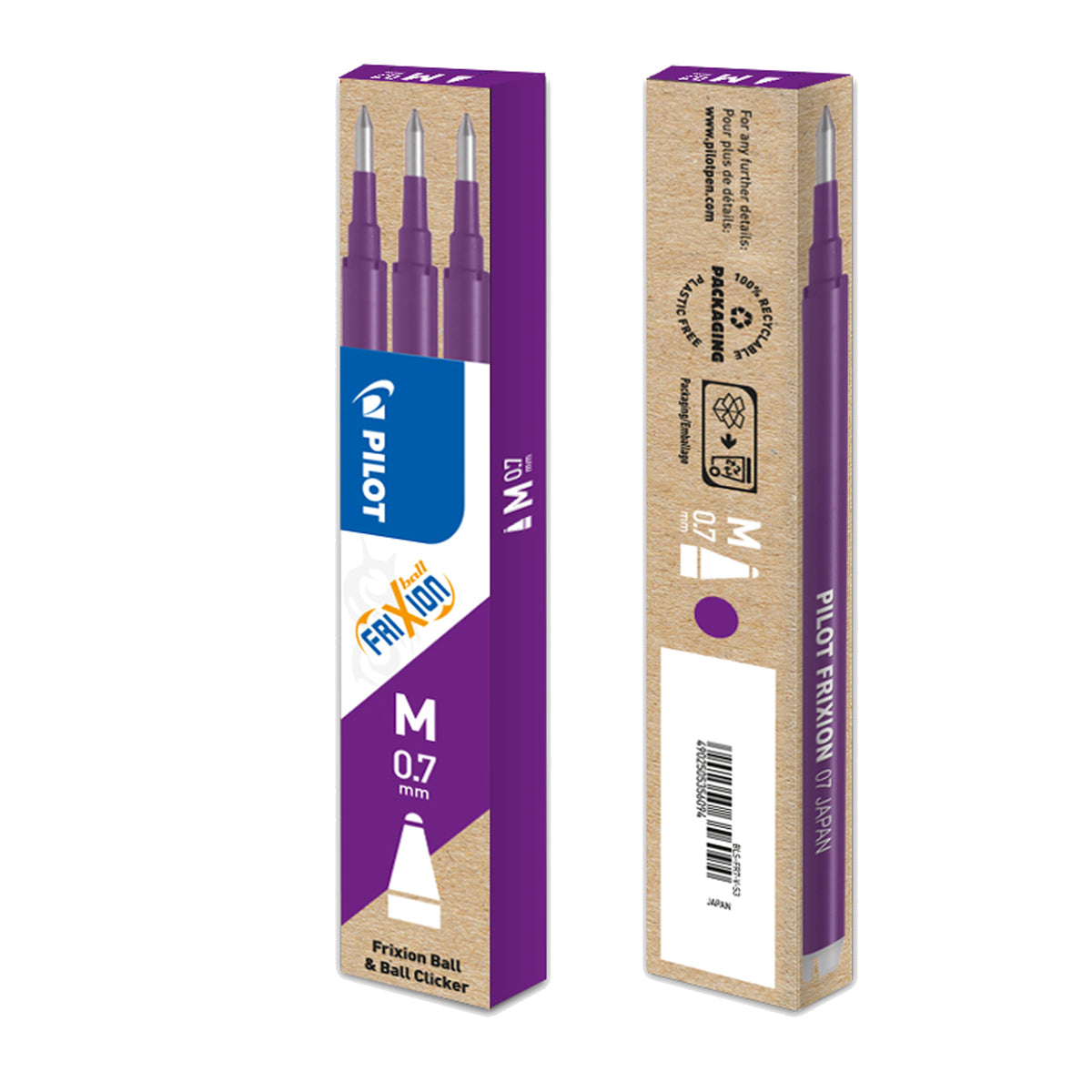 pilot-set-3-refill-sfera-frixionball-0-7mm-viola