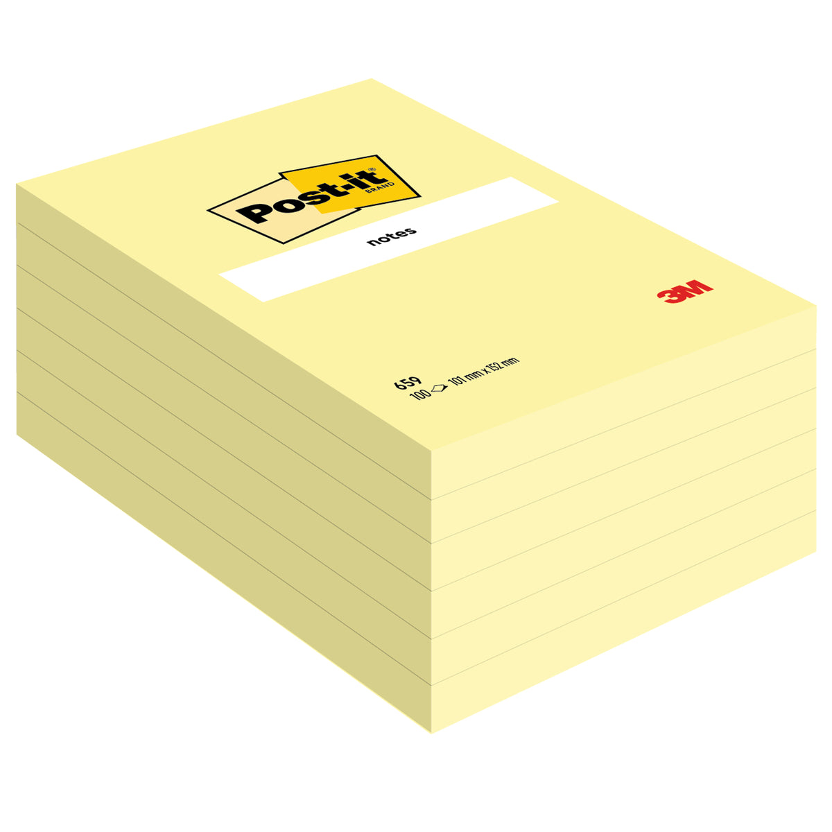 post-it-blocco-100fg-giallo-canary-102x152mm-659