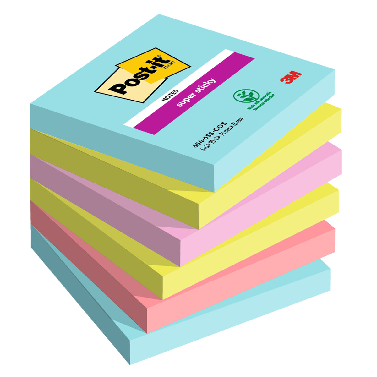 post-it-cf-6pz-90foglietti-super-sticky-76x76mm-654-6ss-cos-cosmic