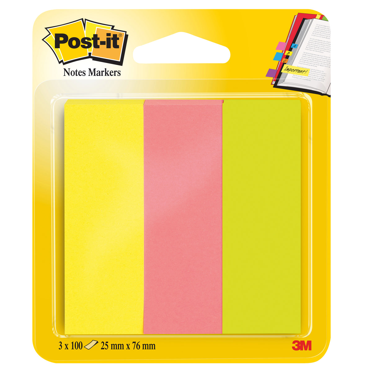 post-it-segnapagina-671-3-300fg-3colori-index-25x76mm-carta