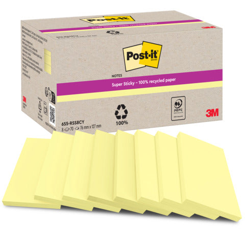 post-it-super-sticky-foglietti-riposizionabili-post-it-super-sticky-carta-riciclata-76x127-mm-giallo-canary-conf-8-blocch-70-ff