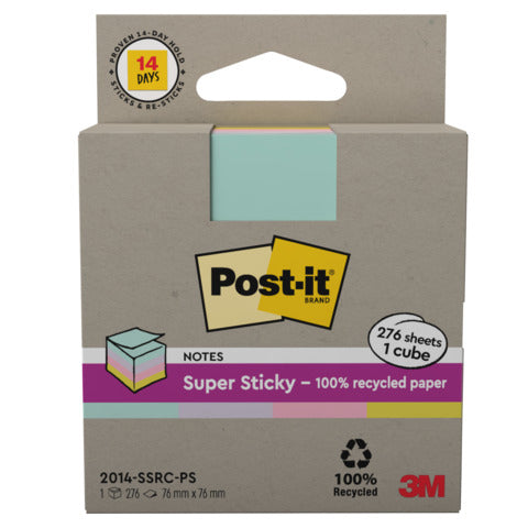 post-it-super-sticky-foglietti-riposizionabili-post-it-super-sticky-carta-riciclata-76x76-mm-giallo-rosa-menta-lilla-cubo-276-ff