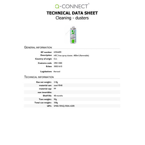 q-connect-bomboletta-aria-compressa-utilizzabile-verticale-priva-hfc-400-ml-kf04499