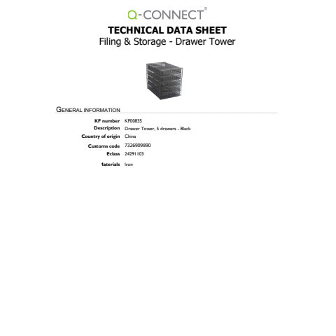 q-connect-cassettiera-5-cassetti-35x27x31-cm-nero-kf00835