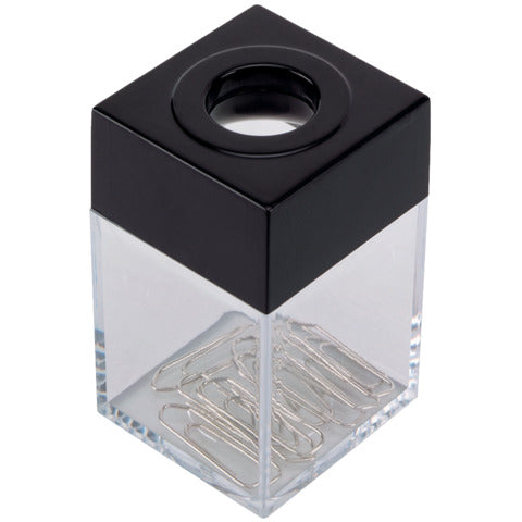 q-connect-dispenser-fermagli-nero-trasparente-quadrato-4-2x4-2x7-cm-kf02132