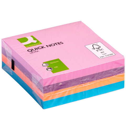 q-connect-foglietti-riposizionabili-assortiti-ultra-76x76-mm-blocchetto-320-ff-kf02514