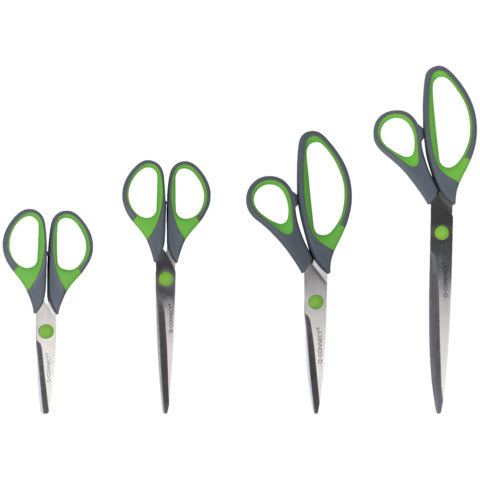 q-connect-forbici-blister-softgrip-lame-asimmetriche-grigio-verde-20-cm-kf00754