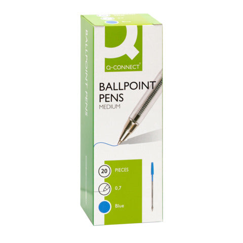 q-connect-penna-sfera-tratto-m-blu-conf-20-pezzi-kf34043
