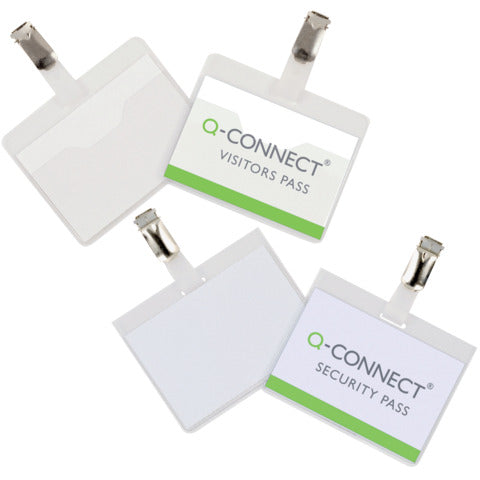 q-connect-portabadge-plastica-90x60-mm-clip-visitor-badge-apertura-superiore-conf-25-kf01560
