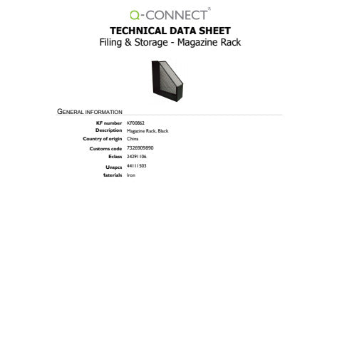 q-connect-portariviste-metallo-9-5x29-5x25-8-cm-nero-kf00862