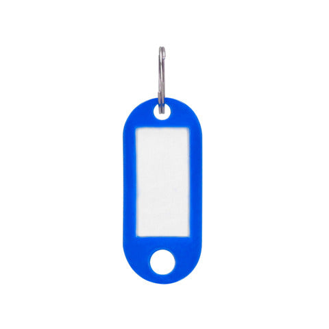 q-connect-targhetta-portachiavi-standard-plastica-5x2-2-cm-blu-confezione-10-pezzi-kf10872