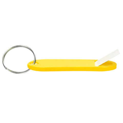 q-connect-targhetta-portachiavi-standard-plastica-5x2-2-cm-giallo-arancio-confezione-10-pezzi-kf10873