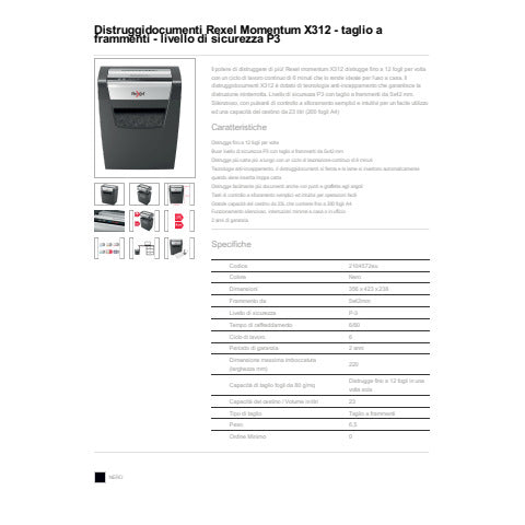 rexel-distruggidocumenti-frammenti-momentum-x312