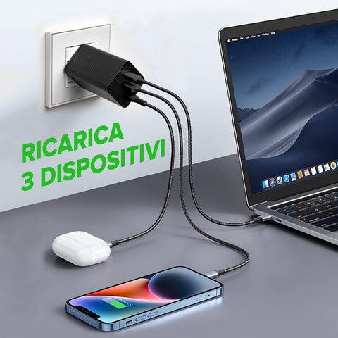 sbs-caricatore-parete-gan-1xtype-c-100w-ultra-fast-pd-1x-type-c-65w-ultra-fast-pd-1xusb-afc-36w-bianco