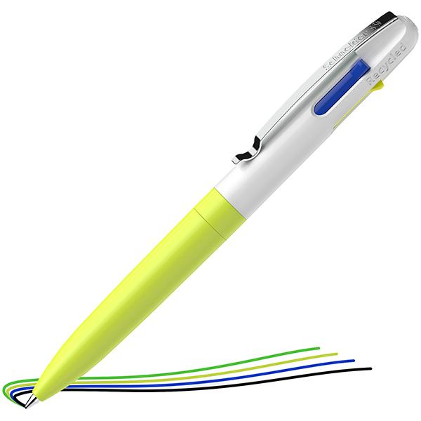 schneider-penna-sfera-take-4-quattro-colori-punta-m-fusto-giallo-fluo