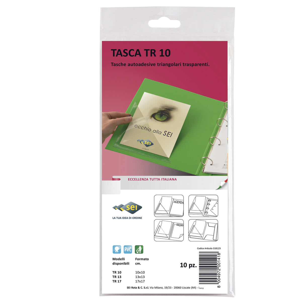 sei-rota-10-buste-adesive-tasca-tr-10-triangolare-10x10cm