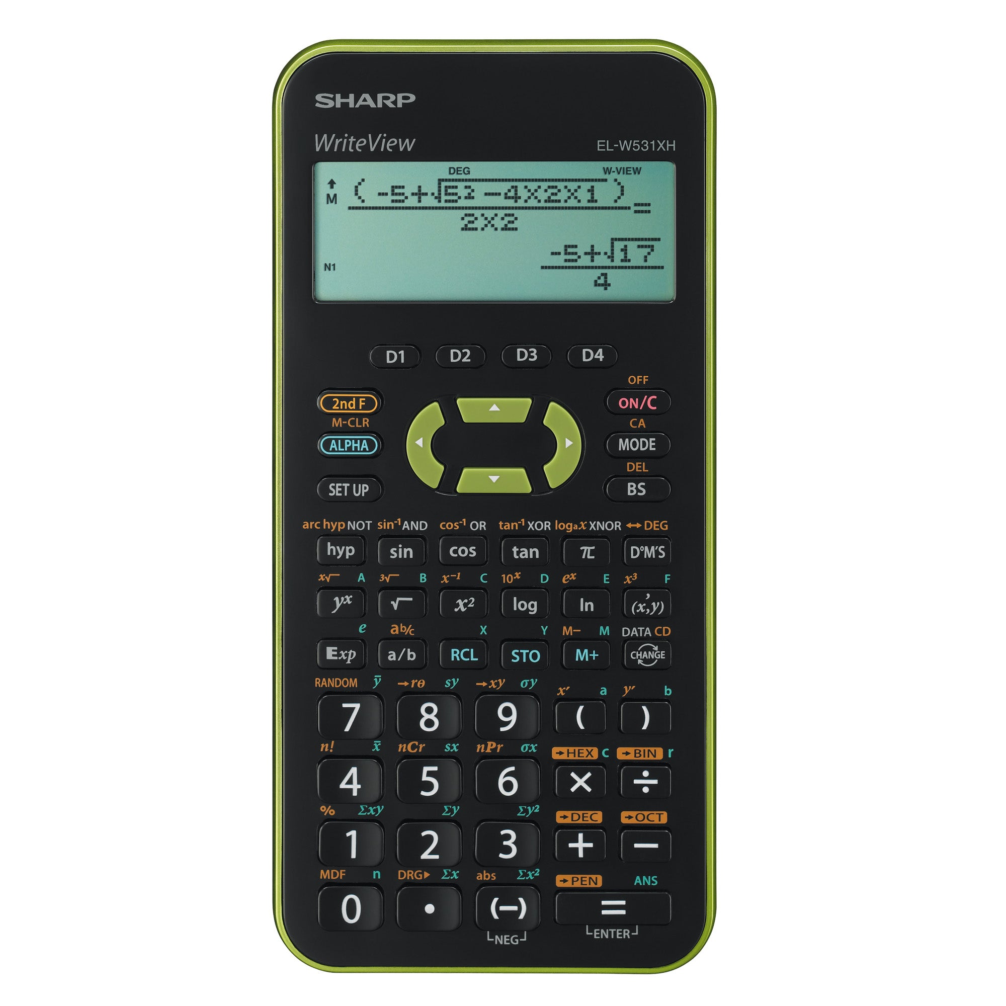 sharp-calcolatrice-scientifica-el-w531xh-verde