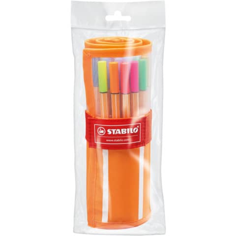 stabilo-fineliner-point-88-0-4-mm-assortiti-25-colori-standard-5-neon-rotolo-30-8830-2