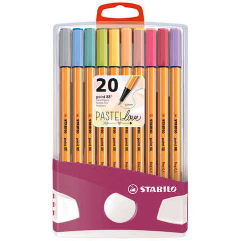 stabilo-fineliner-point-88-pastelparade-0-4-mm-conf-20-colori-assortiti-be8820-0311
