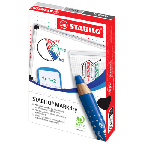 stabilo-matitone-colorato-lavagne-blocchi-markdry-mina-xxl-nero-648-46